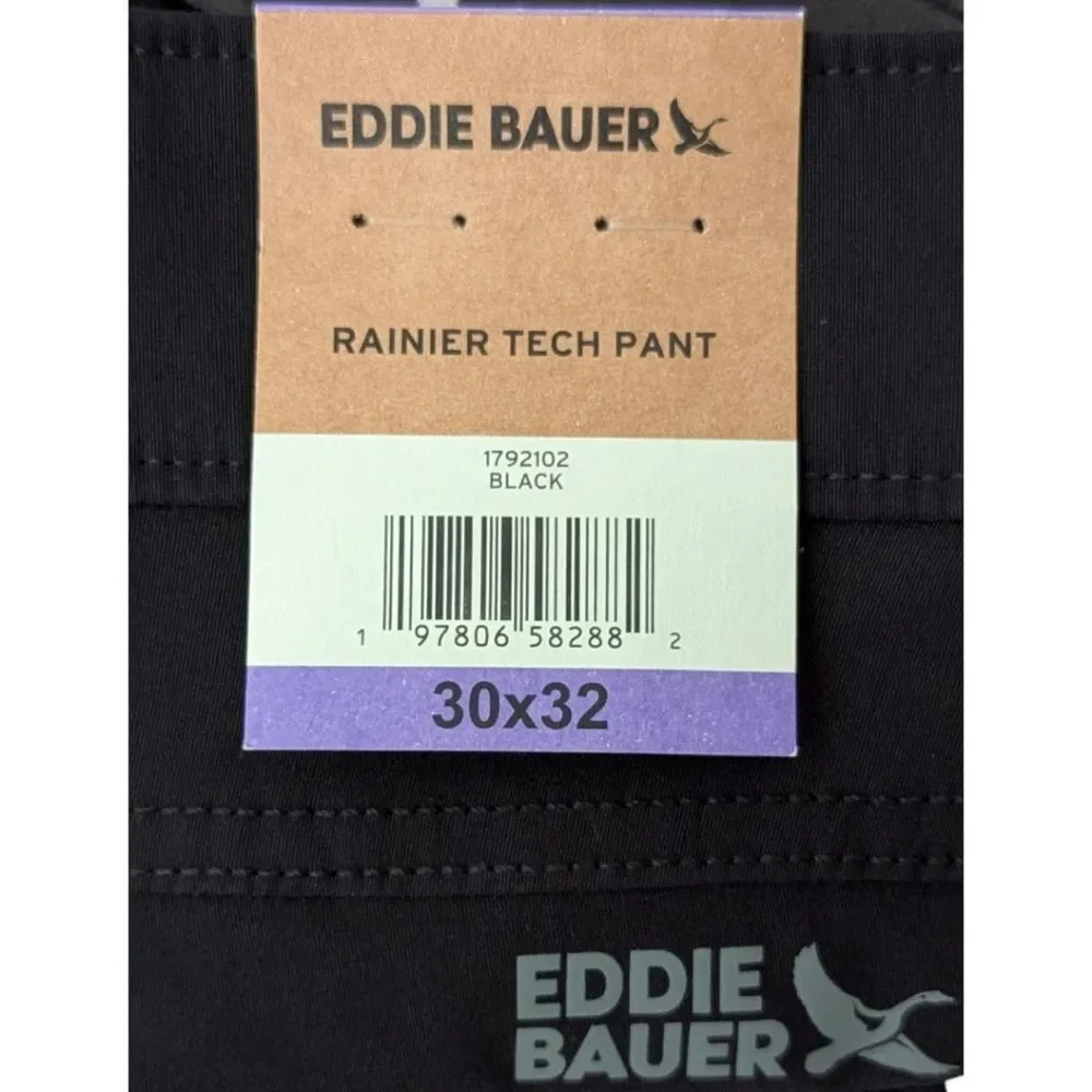 Eddie Bauer Rainier Tech Pants Men's 30x32 in Black NWT - Picture 5 of 7